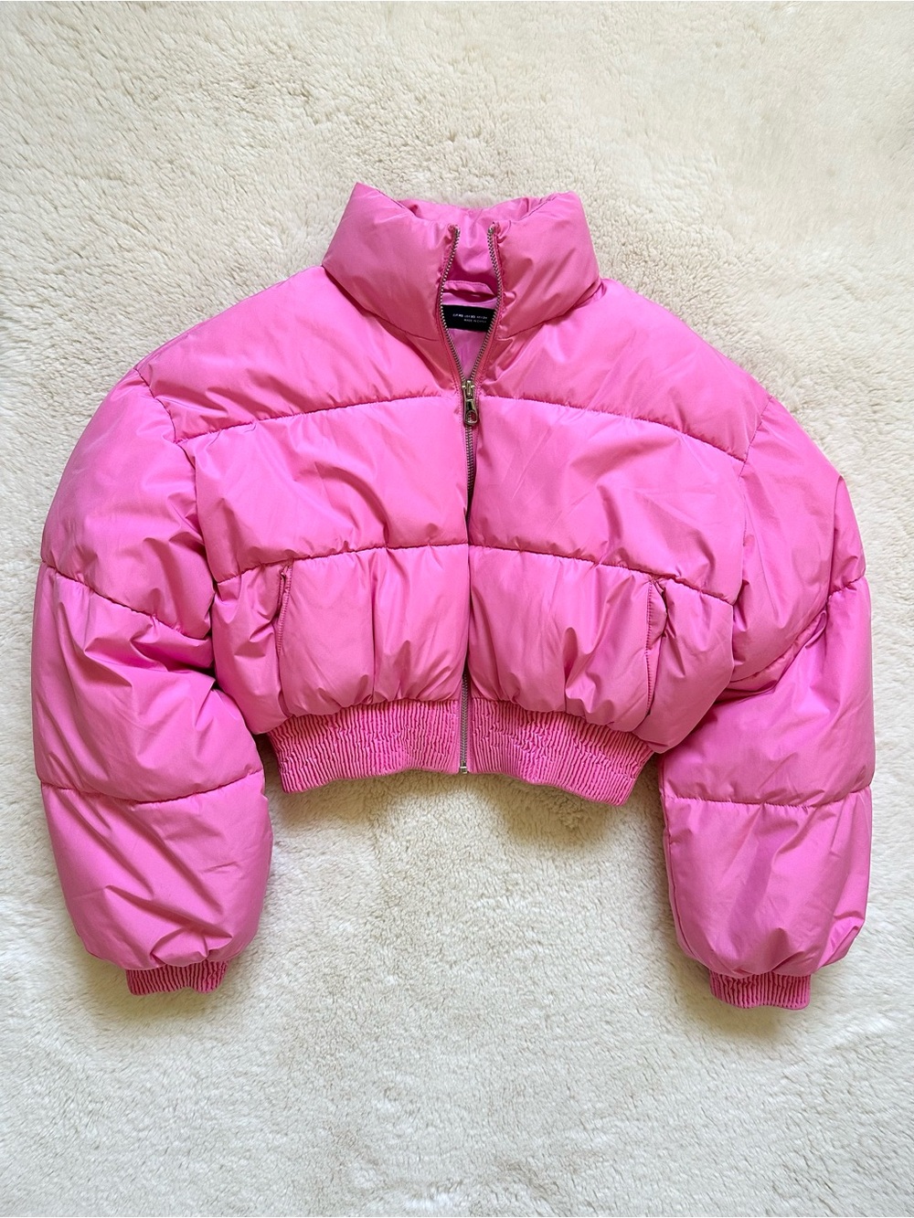 Zara Pink Oversized Puffer Jacket XS